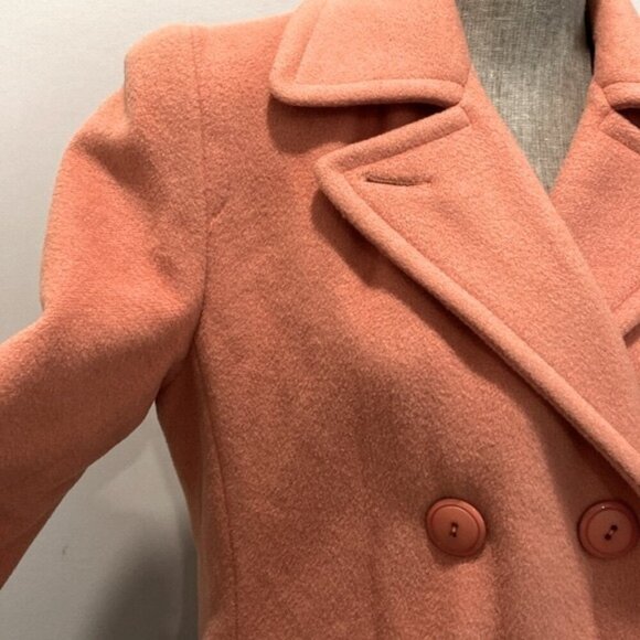 Laura pink Mohair Double Breasted Coat size large - Picture 8 of 14